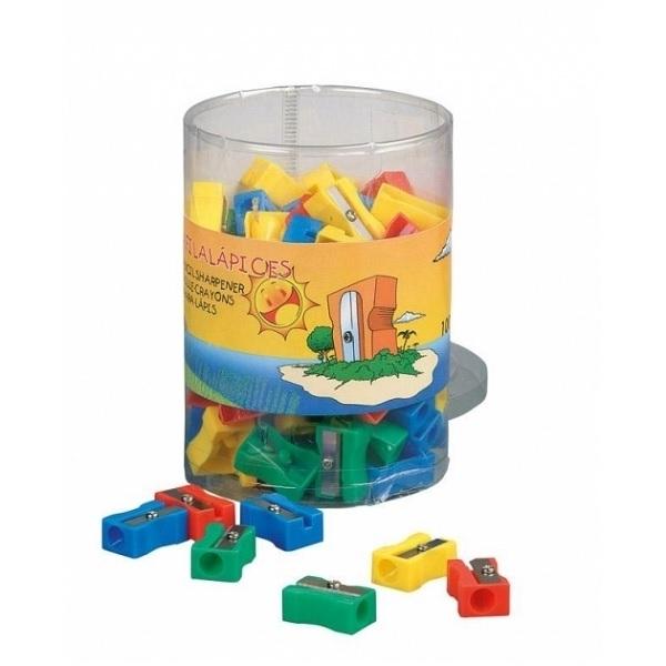 SACAPUNTAS PLASTICO RECTO UNIDADES FAIBO PB2 ( 100 )