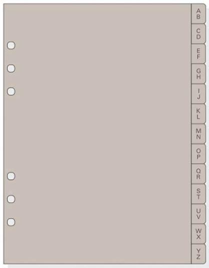 RECAMBIO ANUAL OPEN R1064 INDICE A-Z PL/13 GRIS 1000