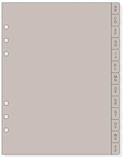 RECAMBIO ANUAL OPEN R464 INDICE A-Z PL/8 GRIS 400