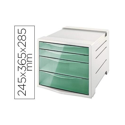 MODULO CAJONES ESSELTE 4 CAJONES COLOUR BREEZE VERDE