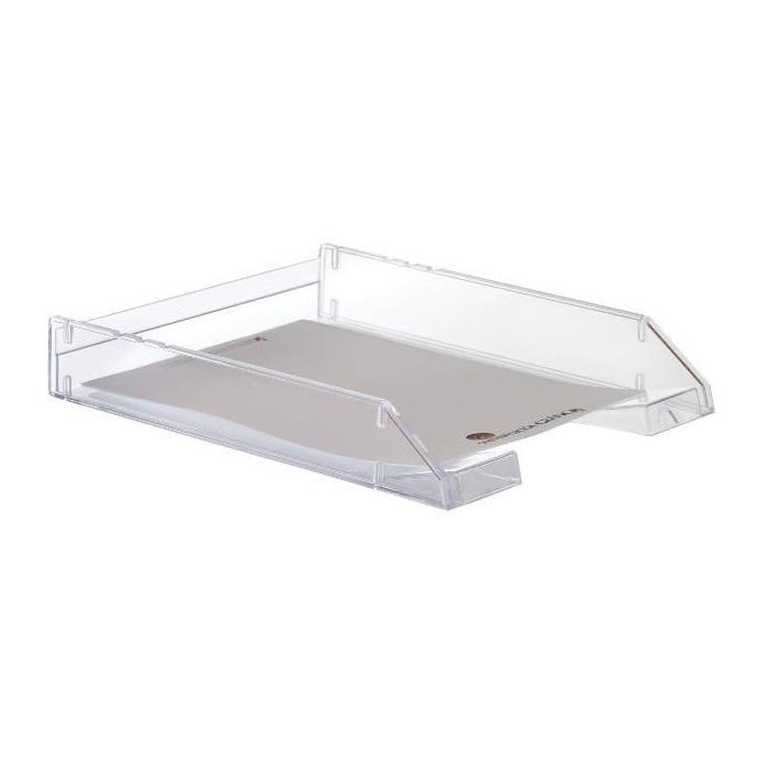 BANDEJA PORTADOCUMENTOS DE SOBREMESA APILABLE 715 260X340X60 CRISTAL POLIESTIRENO 715CSTP