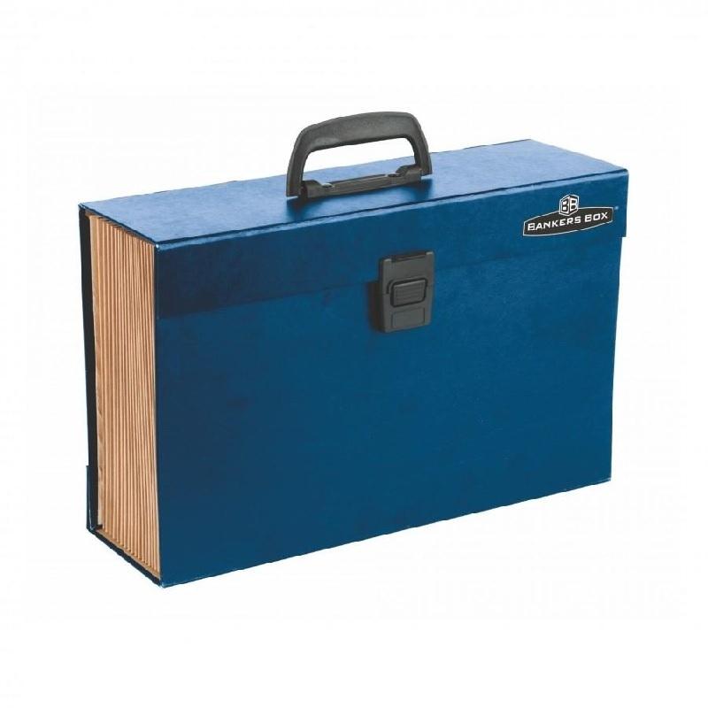 MALETIN CLASIFICADOR ACORDEON BANKERS BOX NEGRO O AZUL