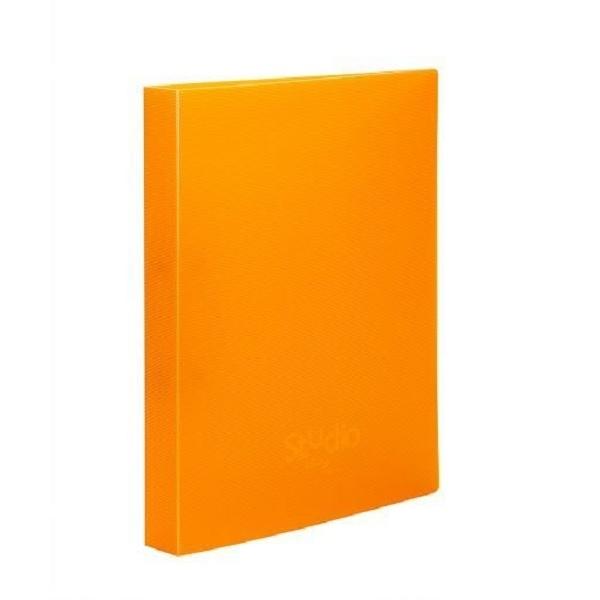 CARPETA 2 ANILLAS 40MM STUDIO PARDO NARANJA