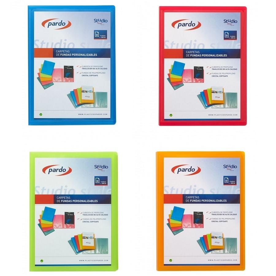 CARPETA DE 10 FUNDAS DINA4 SOLDADAS PERSONALIZABLE PARDO STUDIO