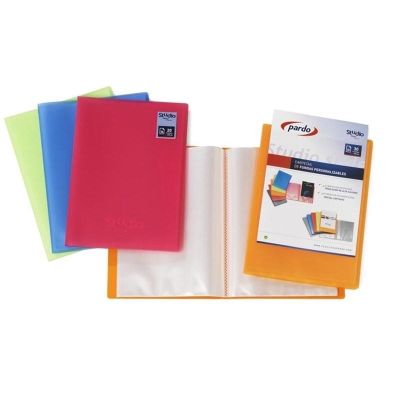 CARPETA DE 30 FUNDAS DINA4 SOLDADAS PERSONALIZABLE PARDO STUDIO