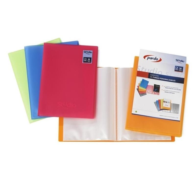 CARPETA DE 40 FUNDAS DINA4 SOLDADAS PERSONALIZABLE PARDO STUDIO