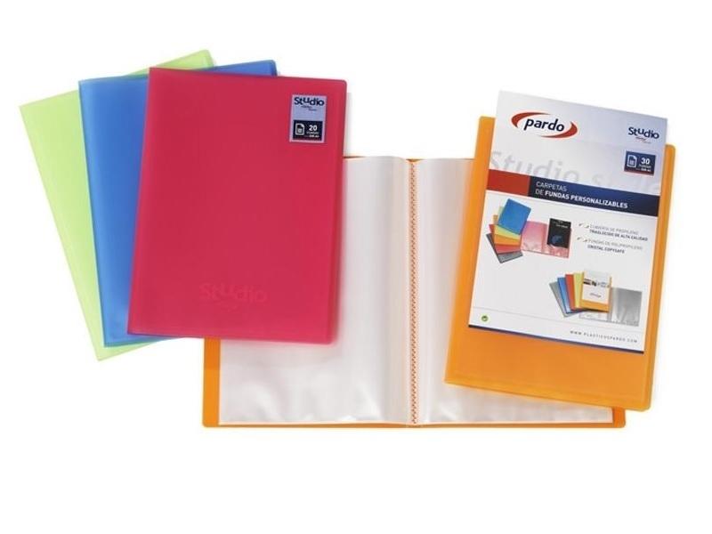 CARPETA DE 50 FUNDAS DINA4 SOLDADAS PERSONALIZABLE PARDO STUDIO