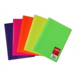 CARPETA DE 20FUNDAS FOLIO SOLDADAS POLIPLAS FLUORGRAF COLORES SURTIDOS