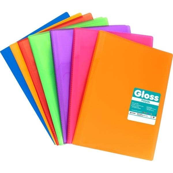 CARPETA DE 40 FUNDAS FOLIO SOLDADAS POLIPLAS GLOSS GRAFOPLAS