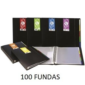CARPETA DE 80 O 100 FUNDAS ESPIRAL DINA4 EXTRAIBLES IN&OUT GRAFOPLAS NEGRO