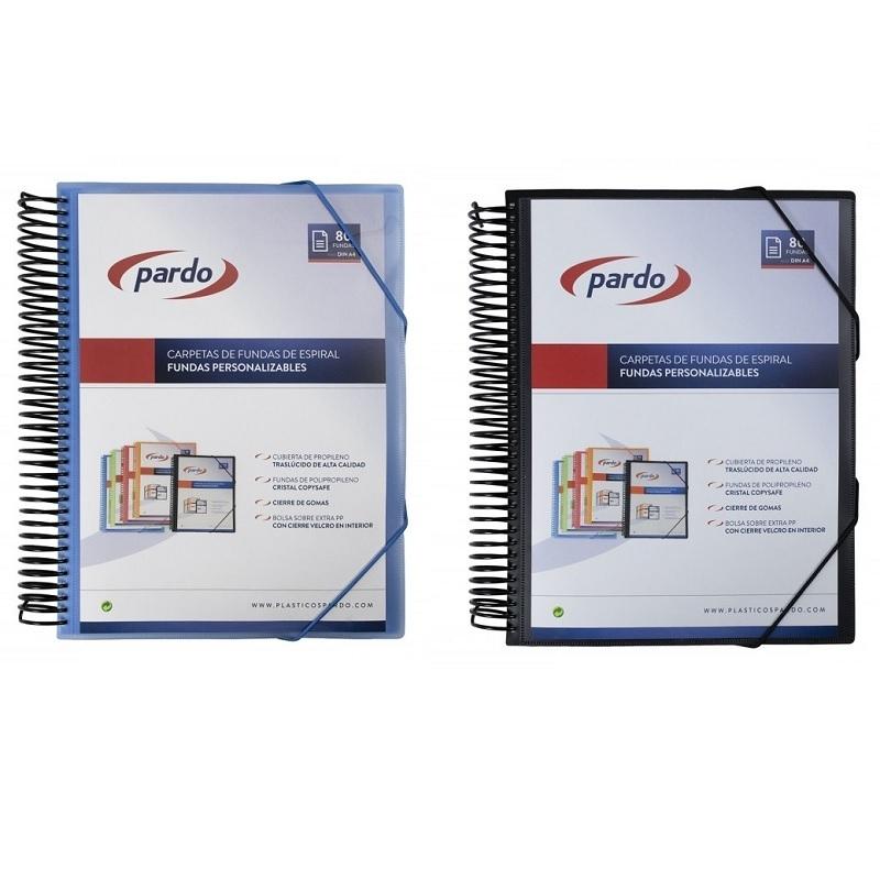 CARPETA DE 50 FUNDAS DINA4 CON GOMAS PARDO STUDIO STYLE ESPIRAL PPP PERSONALIZABLE