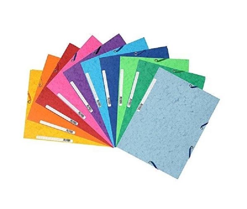 CARPETA DE GOMAS CON SOLAPAS DINA4 CARTULINA LUSTRADA EXACOMTA
