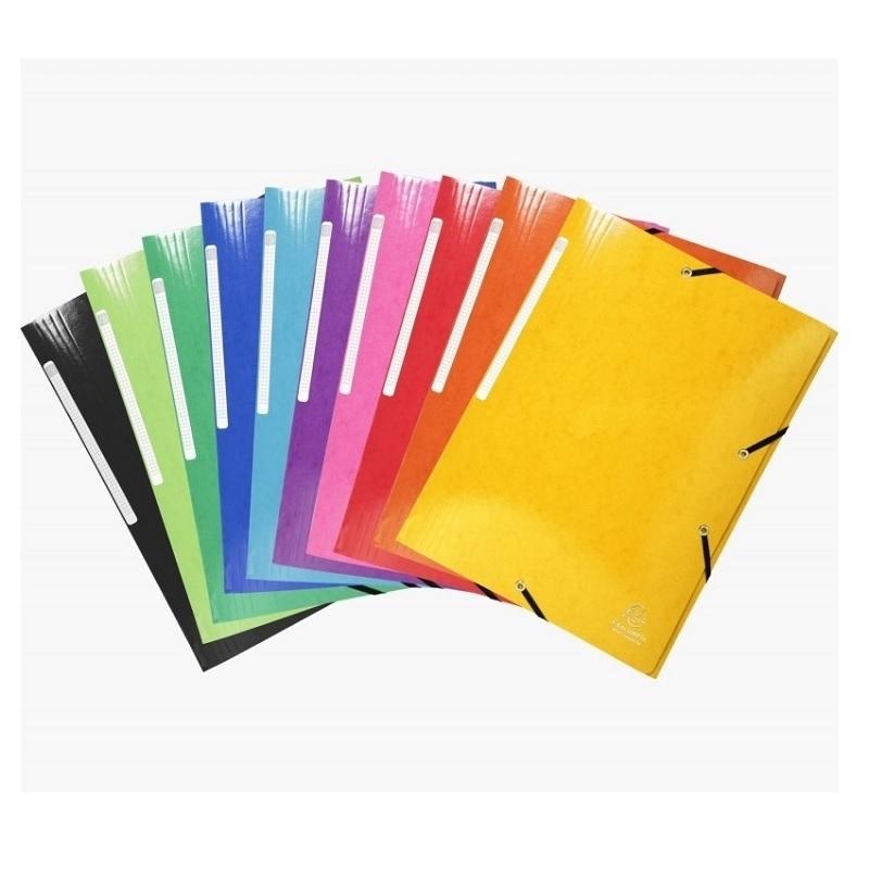 CARPETA DE GOMAS CON SOLAPAS DINA4+ CARTON SIMIL PRESPAN 600GR EXACOMPTA
