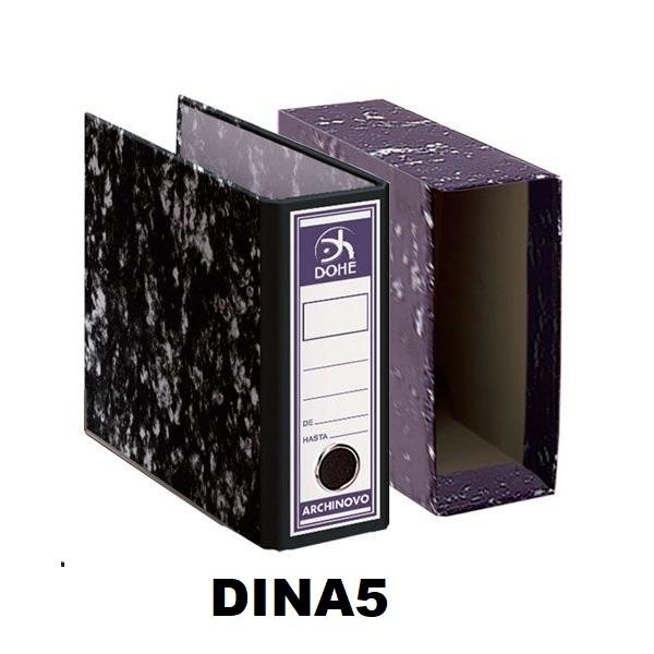 FUNDA CAJA PARA ARCHIVADOR DINA5 CUARTO JASPEADO FOLDER 1/4