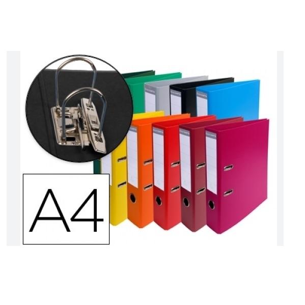 ARCHIVADOR DE PALANCA DINA4 PLASTICO DE COLORES VIVOS EXACOMTA (10 )