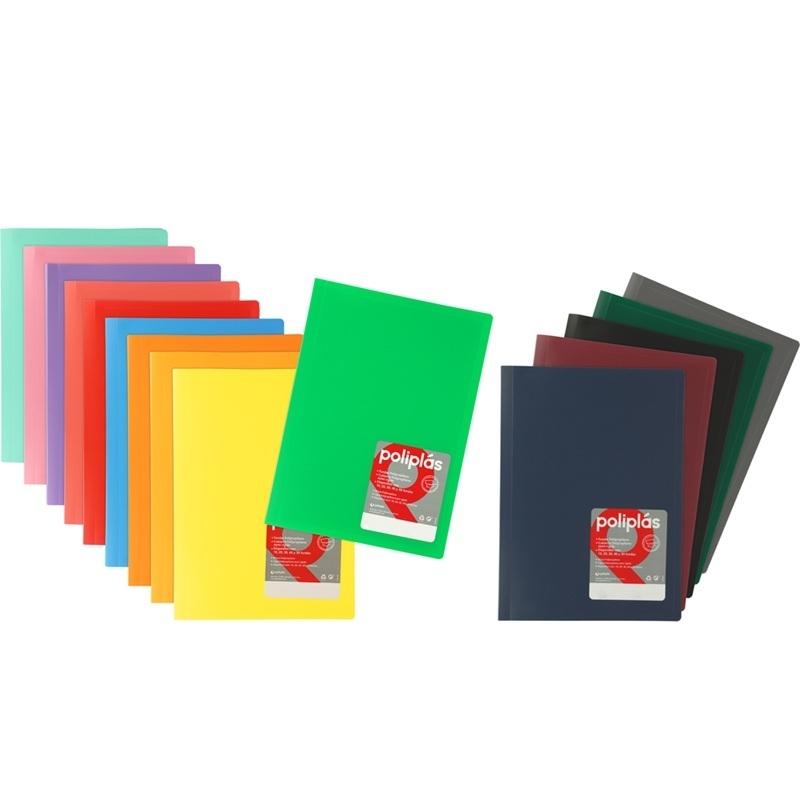 CARPETA DE 20FUNDAS FOLIO SOLAPAS POLIPLAS OPACA