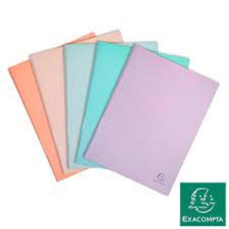 CARPETA DE 60 FUNDAS DINA4 (TARIFARIO) EXACOMPTA AQUAREL PPP SEMI-RIGIDO SURTIDO (5 COL.)