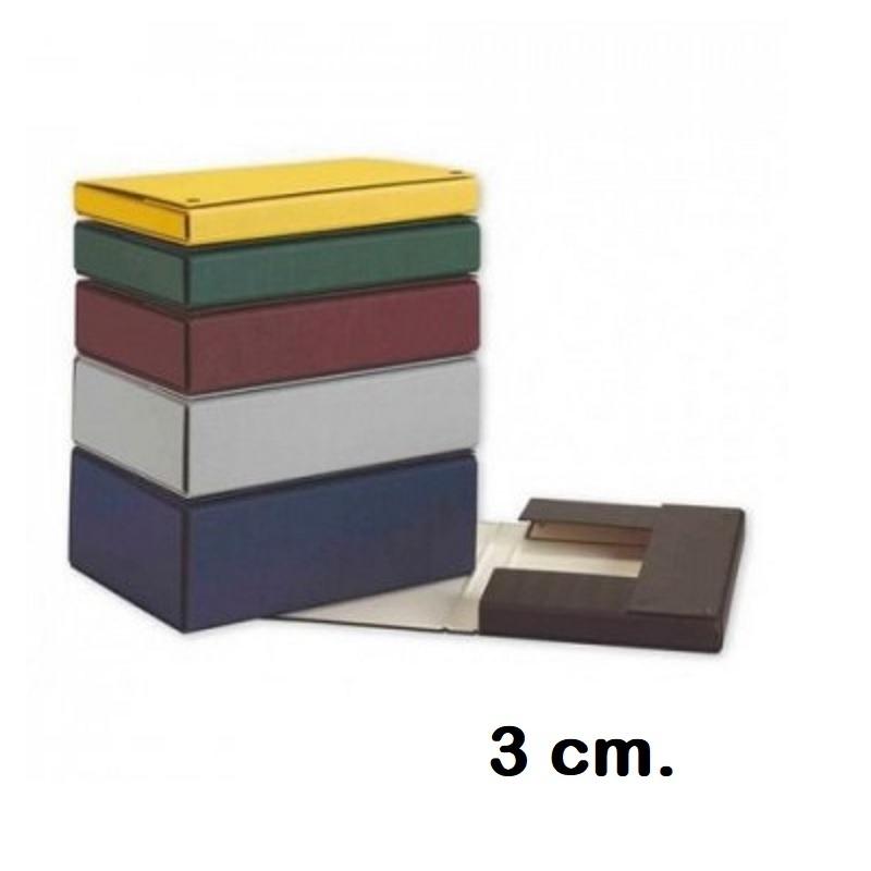 CAJA DE PROYECTOS FOLIO LOMO DE 3CM CON BROCHE PARDO