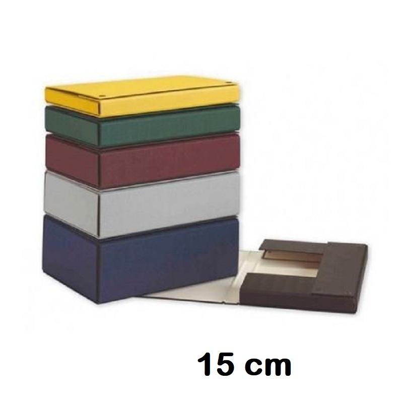 CAJA DE PROYECTOS FOLIO LOMO DE 15CM CON BROCHE PARDO
