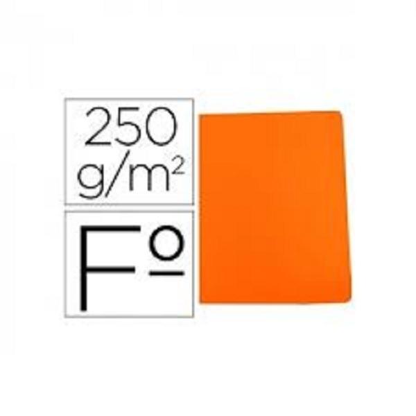 SUBCARPETAS SIMPLES INTENSAS 230 GRS FOLIO NARANJA