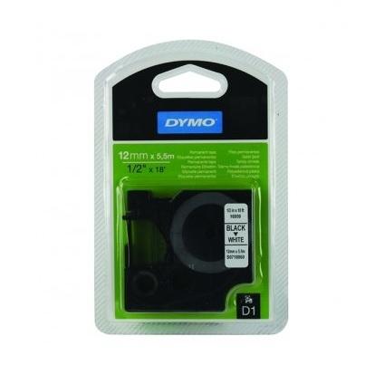 CINTA DE ROTULAR  DYMO CINTA DE POLIESTER PERMANENTE D1 16959, NEGRO SOBRE BLANCO DE 12MMX5.5MM S0718060