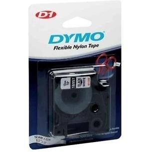 CINTA DE ROTULAR  DYMO CINTA DE TRANSFERENCIA TERMICA D1 16957. NEGRO SOBRE BLANCO DE 12MMX3,5M. ETIQUETAS NYLON FLEXIBLE. S0718