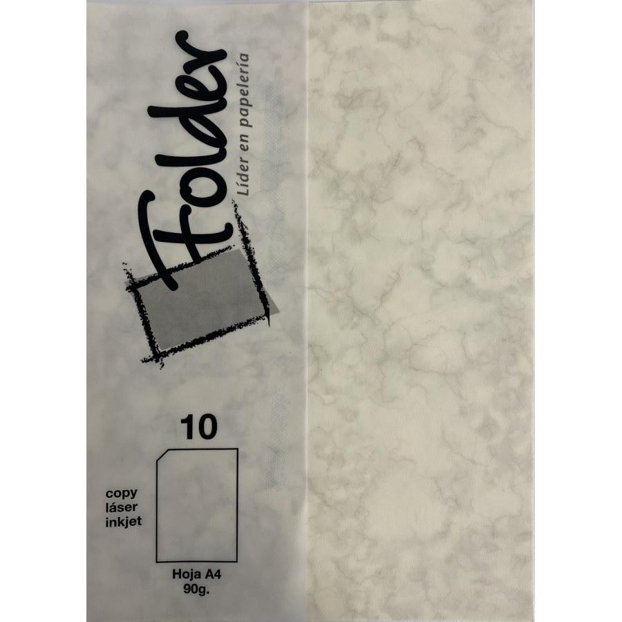 PAPEL DINA4 90GR 10HOJAS  FOLDER COLOR MARMOL