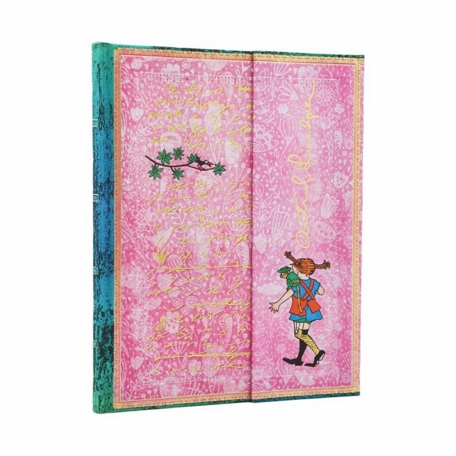 CUADERNO COSIDO PAPERBLANKS PIPPI CALZASLARGAS TAPA DURA 144H RAYADA 180X230MM