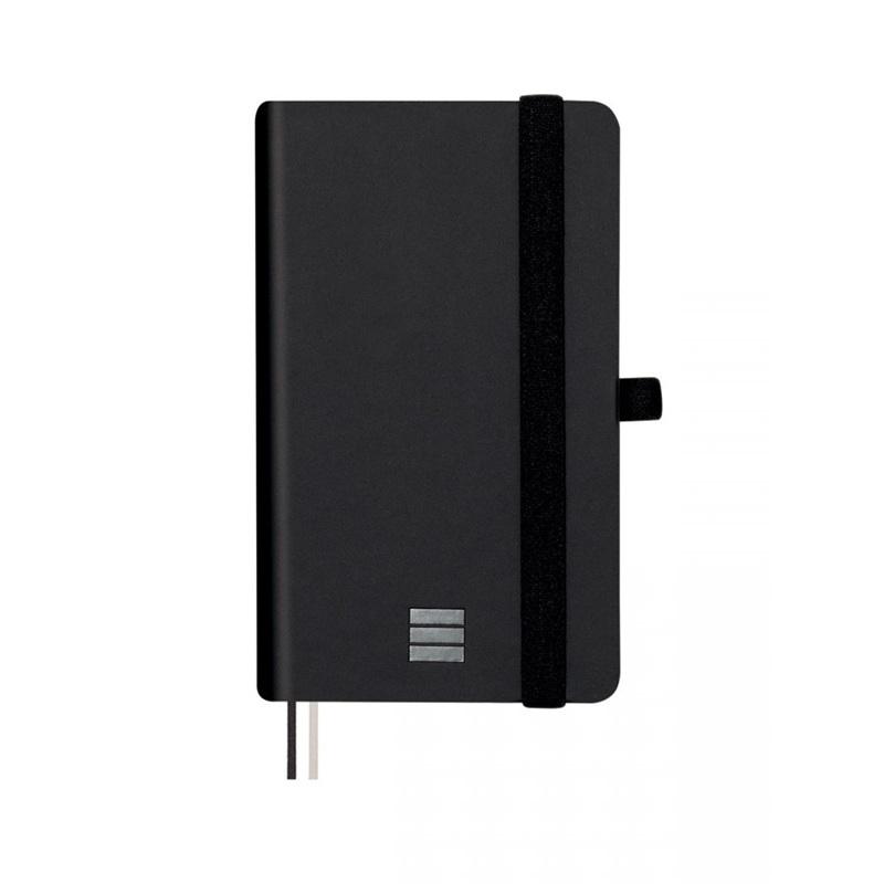 CUADERNO COSIDO NEXO TAPA DURA 9X15 CM DOTTED (NEGRO)