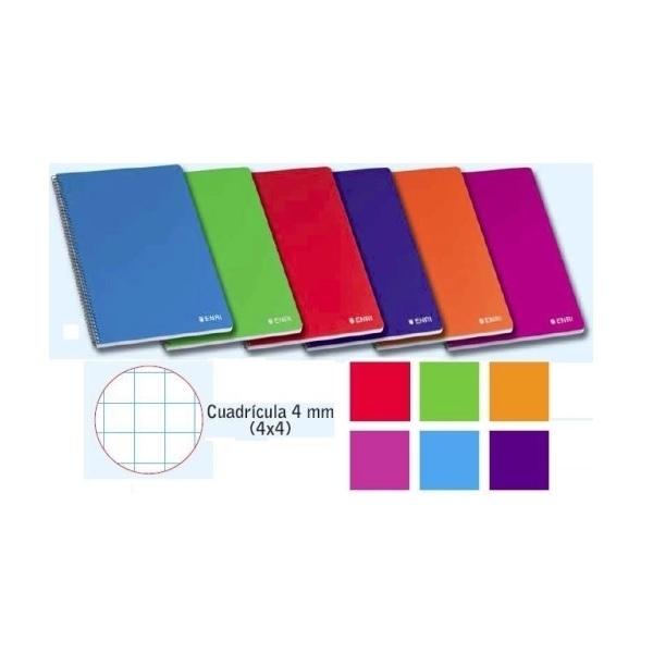 CUADERNO ESP FOLIO TDD 4X4 80H 60GR ENRI SURTIDO