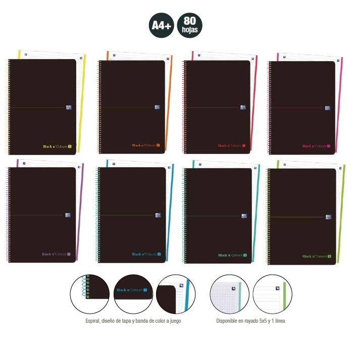 CUADERNO ESP DINA4 MICROPER 5X5 PPP 1 BANDA 80H OXFORD VERDE MENTA