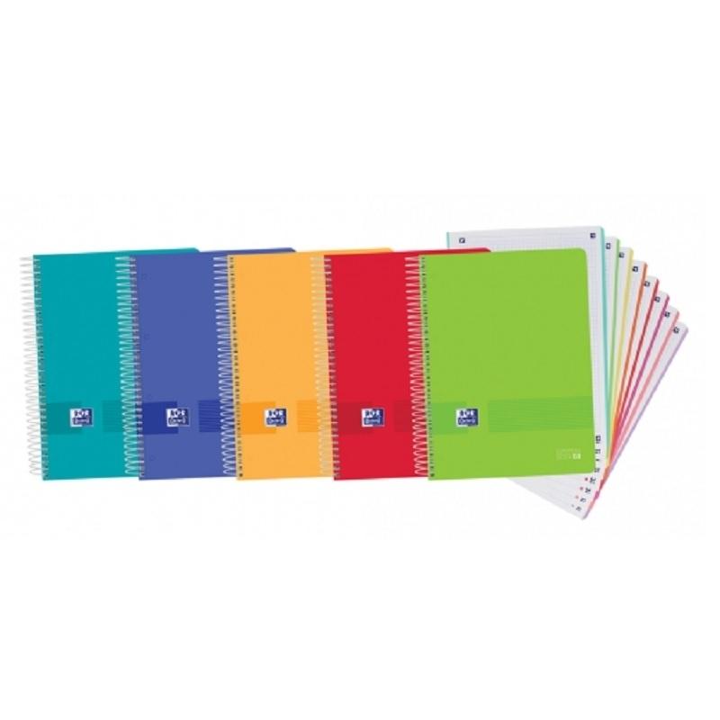 CUADERNO ESP 8 BANDAS LIVE&GO PPP DINA4+ 160H 5X5 SURTIDO