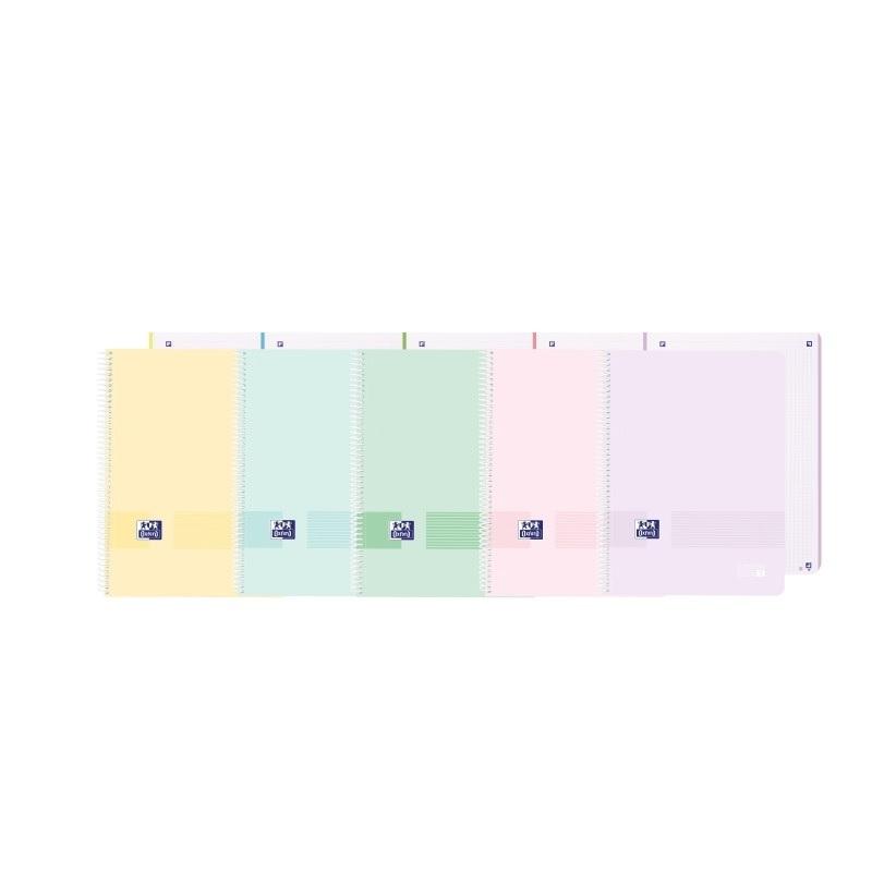 CUADERNO ESP 1 BANDAS  LIVE&GO PPP DINA4+ 80H 5X5 PASTEL