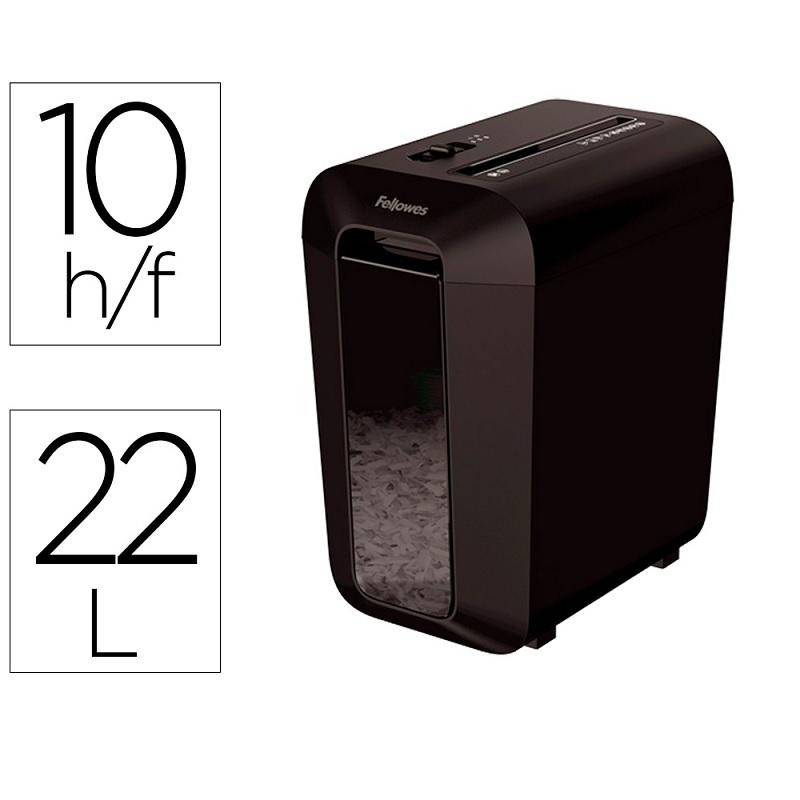 DESTRUCTORA FELLOWES LX65 10H N4 PARTICULA 4X40MM  ANCHO 233MM  DEP.22L