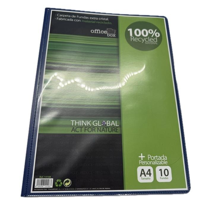 CARPETA DE 10 FUNDAS DINA4 PERSONALIZABLE RECYCLE
