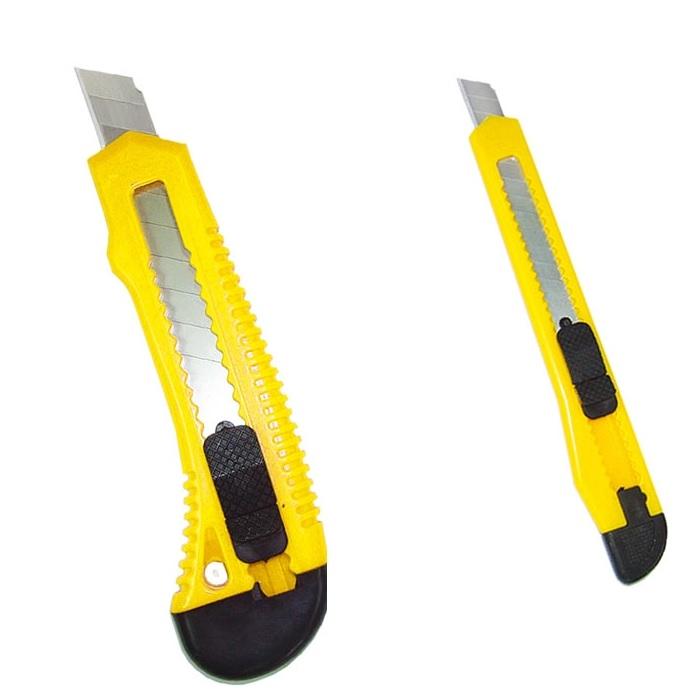 CUTTER 9MM RETRACTIL GUIA DE PLASTICO BASIC CUCHILLA DE MTL DOHE