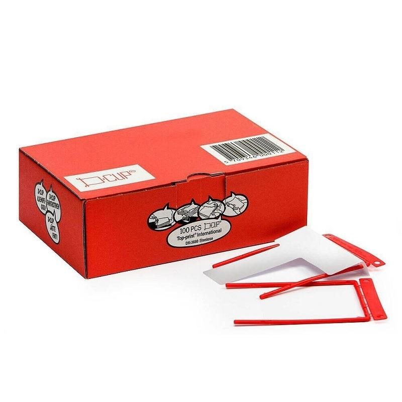 CAJA 100 ENCUADERNADORES D-CLIP12X8,5 ROJO