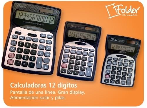 CALCULADORA 12 DIGITOS SOBREMESA FOLDER