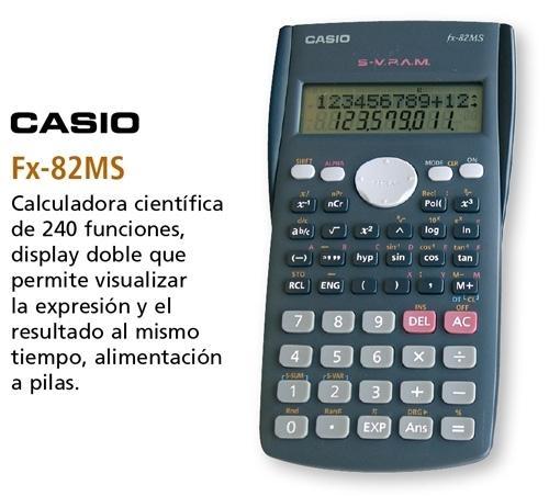 CALCULADORA CASIO FX-82MS-2 CIENTIFICA PANTALLA