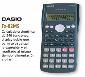 CALCULADORA CIENTIFICA CASIO FX-82MS-2 DOBLE PANTALLA