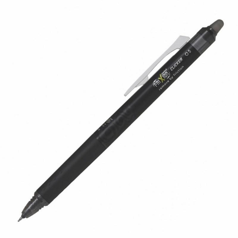 BOLIGRAFO BORRABLE PILOT FRIXION POINT CLICKER 0,5MM NFPCN NEGRO