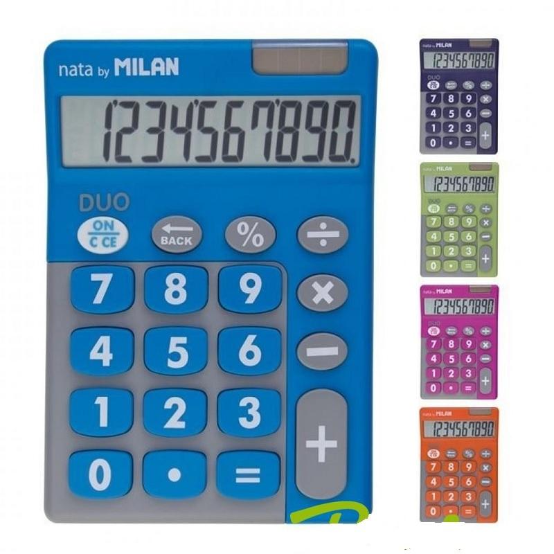 CALCULADORA 10 DIGITOS MILAN DUO COLORES SURTIDOS  ( 6 )