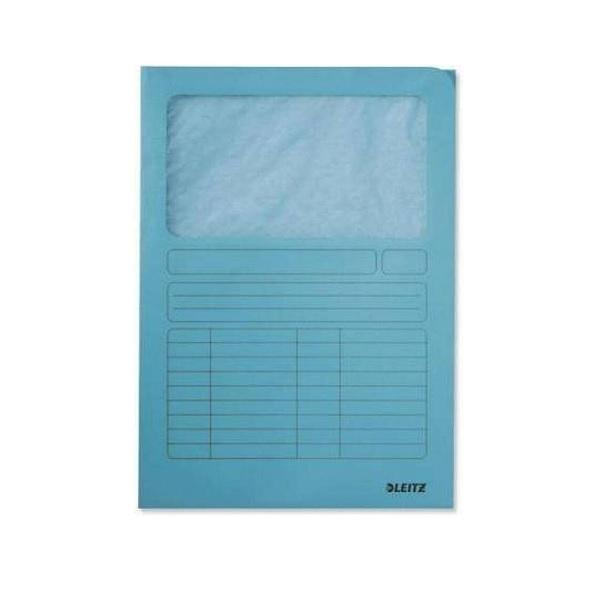 SUBCARPETA CON VENTANA DINA4 140GR COLOR AZUL LEITZ