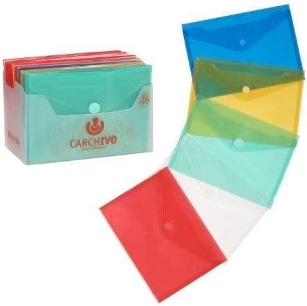 SOBRE CIERRE VELCRO DINA5 250X180MM CARCHIVO PP CORREO COLORES SURTIDOS
