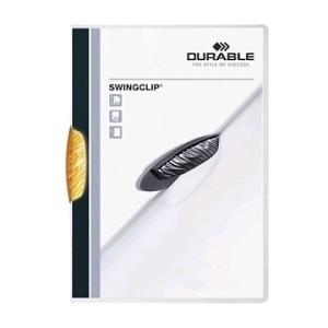 DOSSIER CON PINZA SWINGCLIP TRANSLUCIDO CAPACIDAD 30 HOJAS DINA4 ROJO POLIPROPILENO DURABLE 147163