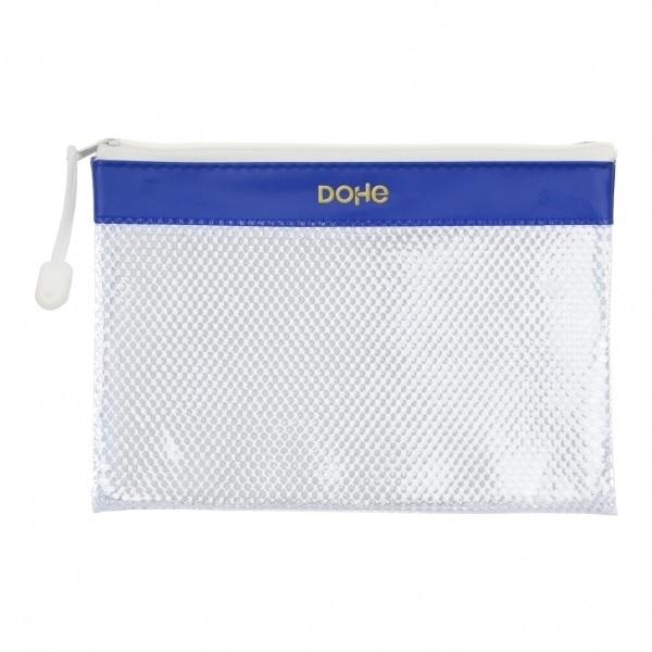 BOLSA MULTIUSOS CON CREMALLERA AZUL DOHE DINA5 PVC AZUL