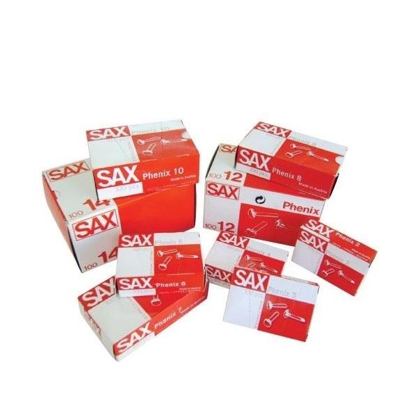 ENCUADERNADORES METALICOS SAX LATONADO Nº14 86MM SIN ARANDELA 100UDS