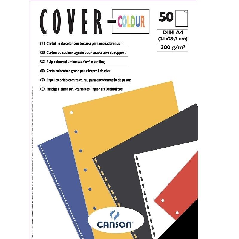TAPAS DE ENCUADERNAR CANSON COVER COLOR DINA4 CARTON COLOR NEGRO O BLANCO