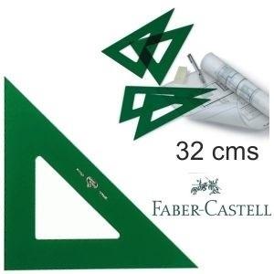 ESCUADRA NO GRADUADA 32CM VERDE FABER CASTELL 566-32