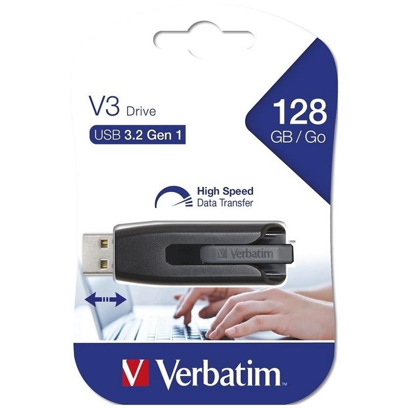 MEMORIA PENDRIVE USB V3 DRIVE 3.0 SUPER SPEED,128GB  VERBATIM